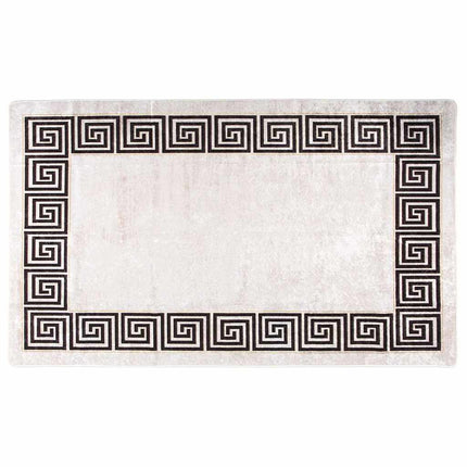 gulvtæppe 120x180 cm vaskbart lys beige