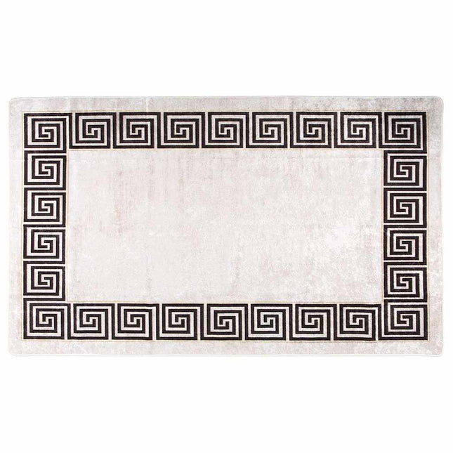 gulvtæppe 120x180 cm vaskbart lys beige