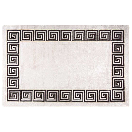gulvtæppe 160x230 cm vaskbart lys beige