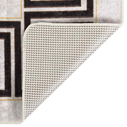 gulvtæppe 160x230 cm vaskbart lys beige
