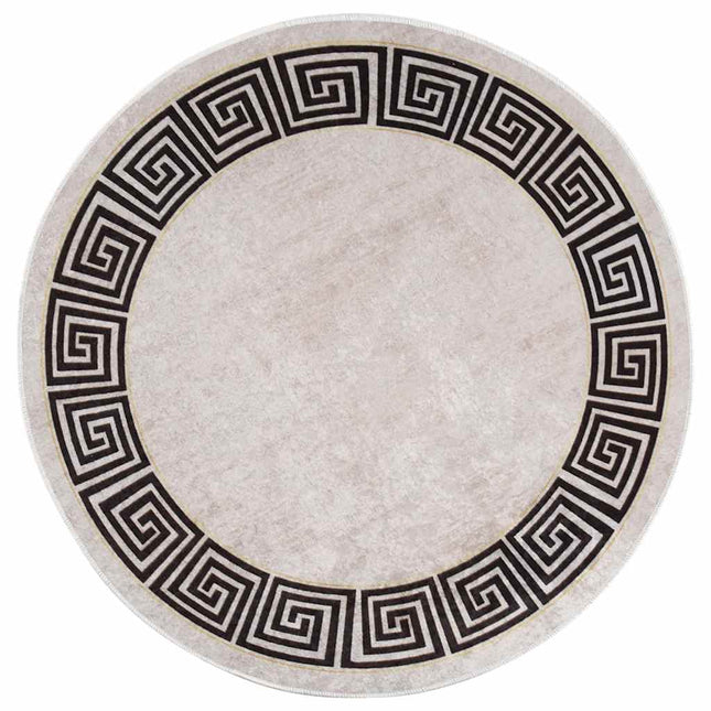 gulvtæppe φ120 skridsikkert og vaskbart Lys beige