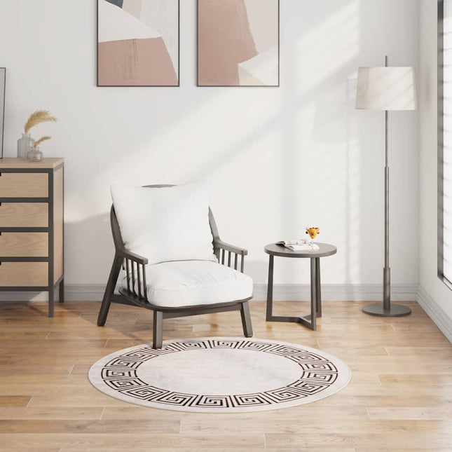 gulvtæppe φ120 vaskbart Lys beige