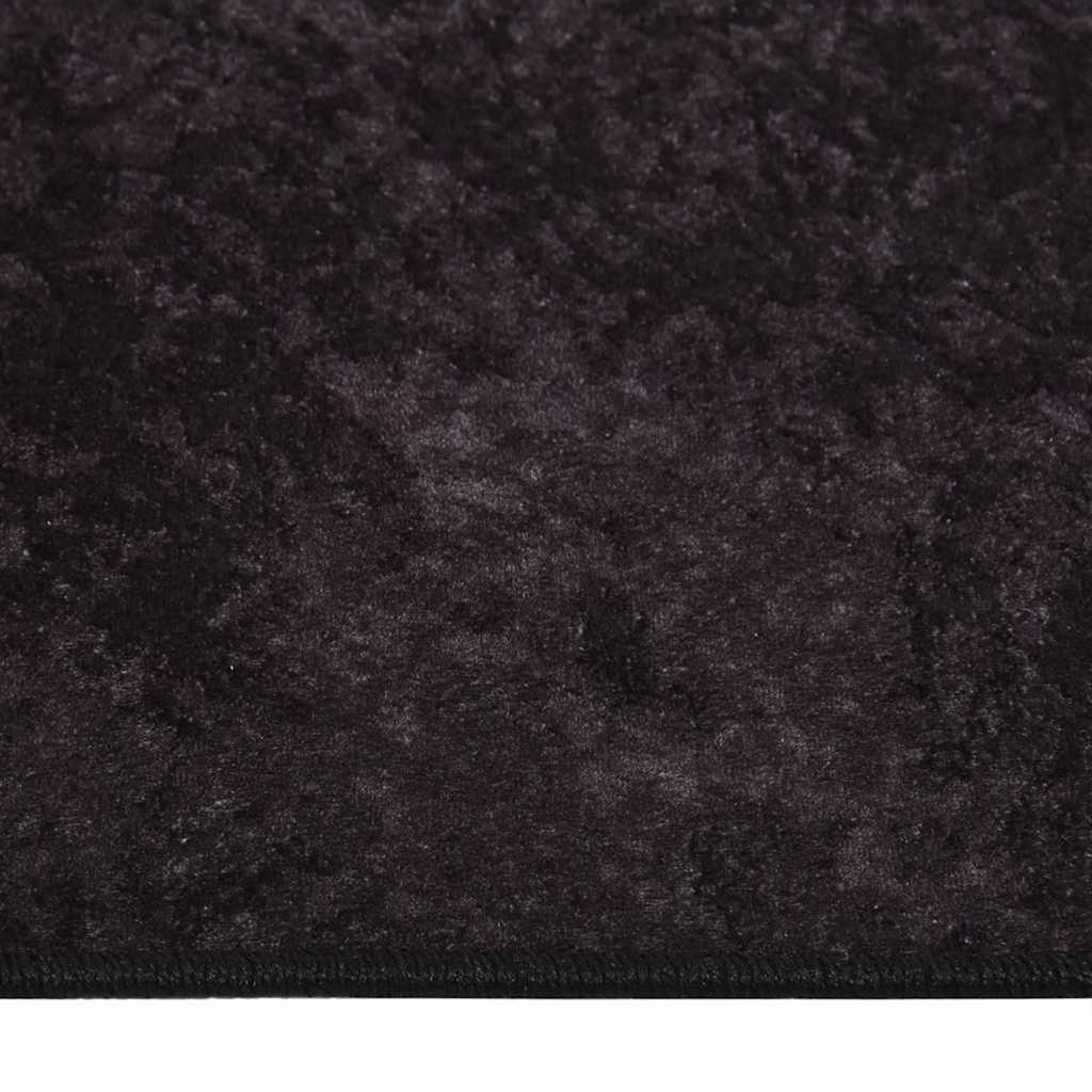 gulvtæppe 80x150 cm vaskbart antracitgrå