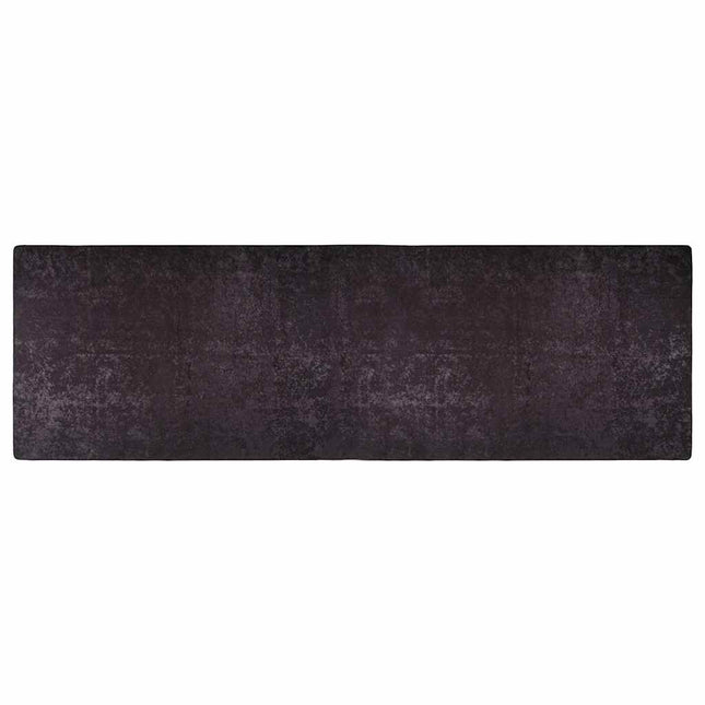 gulvtæppe 80x300 cm vaskbart antracitgrå