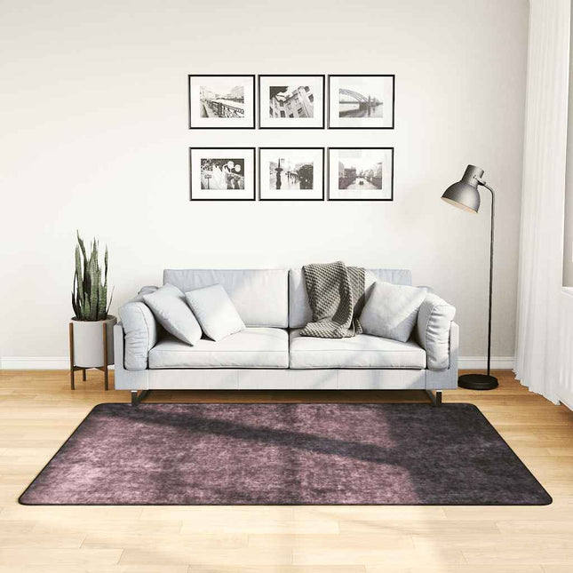 gulvtæppe 120x180 cm vaskbart antracitgrå