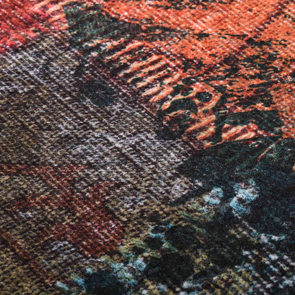 gulvtæppe 160x230 cm vaskbart patchworkdesign