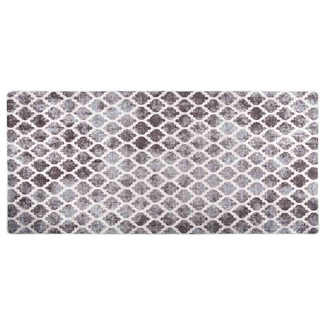 gulvtæppe 80x300 cm vaskbart flerfarvet