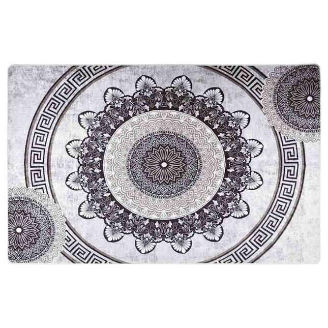 gulvtæppe 160x230 cm vaskbart flerfarvet