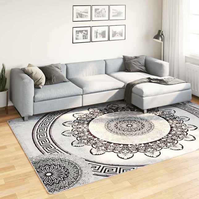 gulvtæppe 190x300 cm vaskbart flerfarvet
