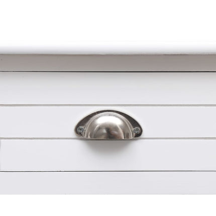 skrivebord 108x45x76 cm massivt kejsertræ hvid