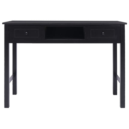 skrivebord 108x45x76 cm massivt kejsertræ sort