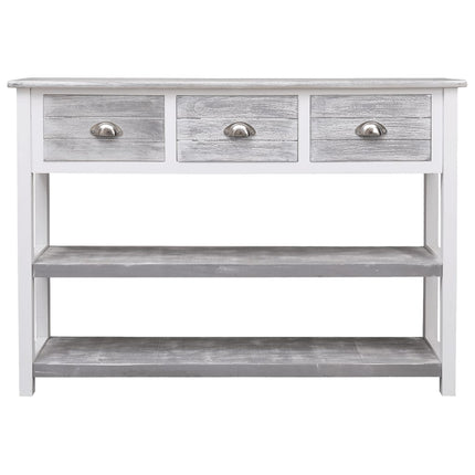 skænk 108x30x76 cm massivt kejsertræ antikgrå