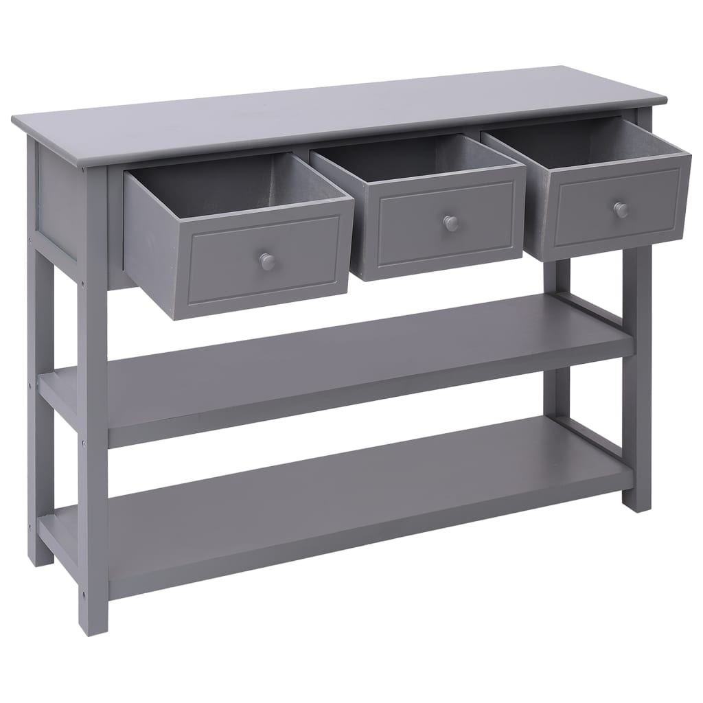 skænk 108x30x76 cm massivt kejsertræ grå