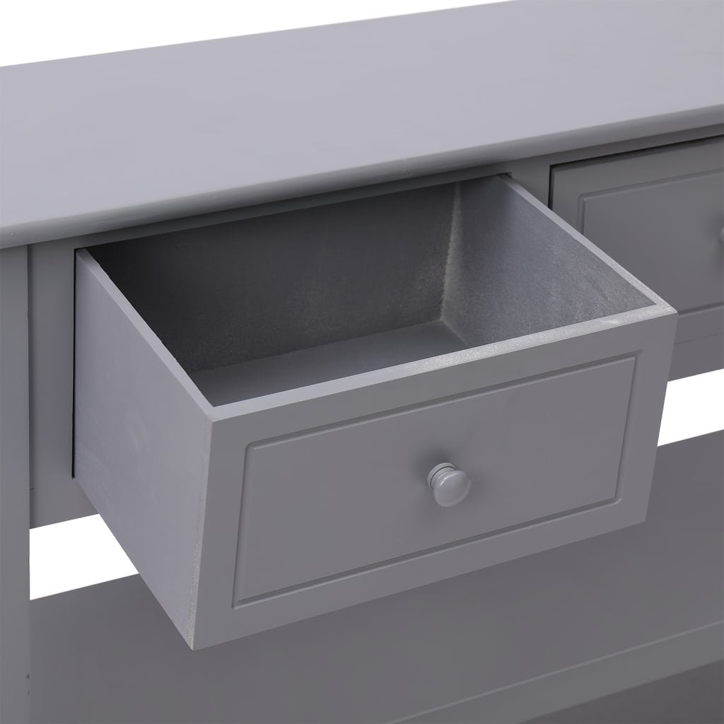 skænk 108x30x76 cm massivt kejsertræ grå