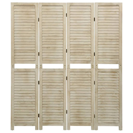 4-panels rumdeler 140x165 cm massivt kejsertræ
