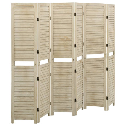6-panels rumdeler 210x165 cm massivt kejsertræ