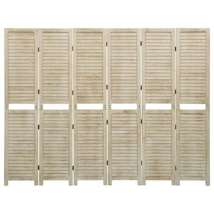 6-panels rumdeler 210x165 cm massivt kejsertræ