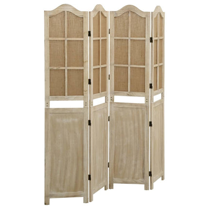 4-panels rumdeler 140x165 cm stof brun