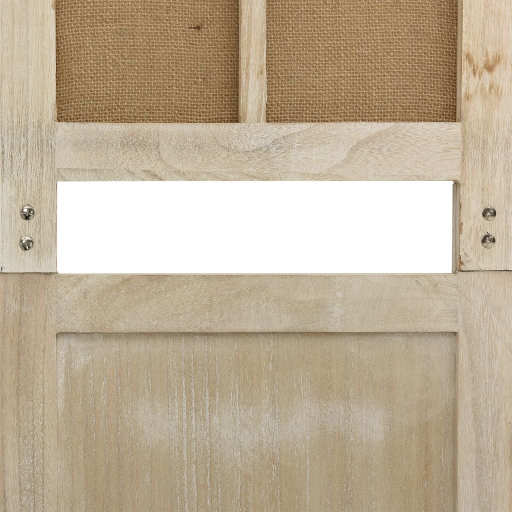 6-panels rumdeler 214x165 cm stof brun