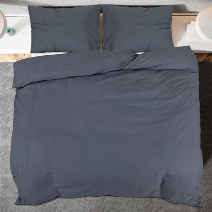 sengetøj 200x200 cm let mikrofiberstof antracitgrå