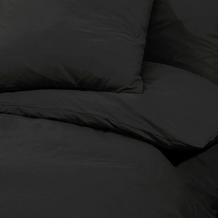sengetøj 240x220 cm let mikrofiberstof sort