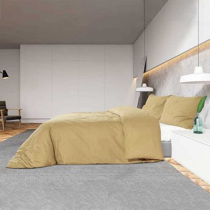 sengetøj 200x200 cm let mikrofiberstof gråbrun