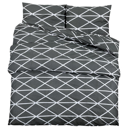 sengetøj 240x220 cm bomuld grå