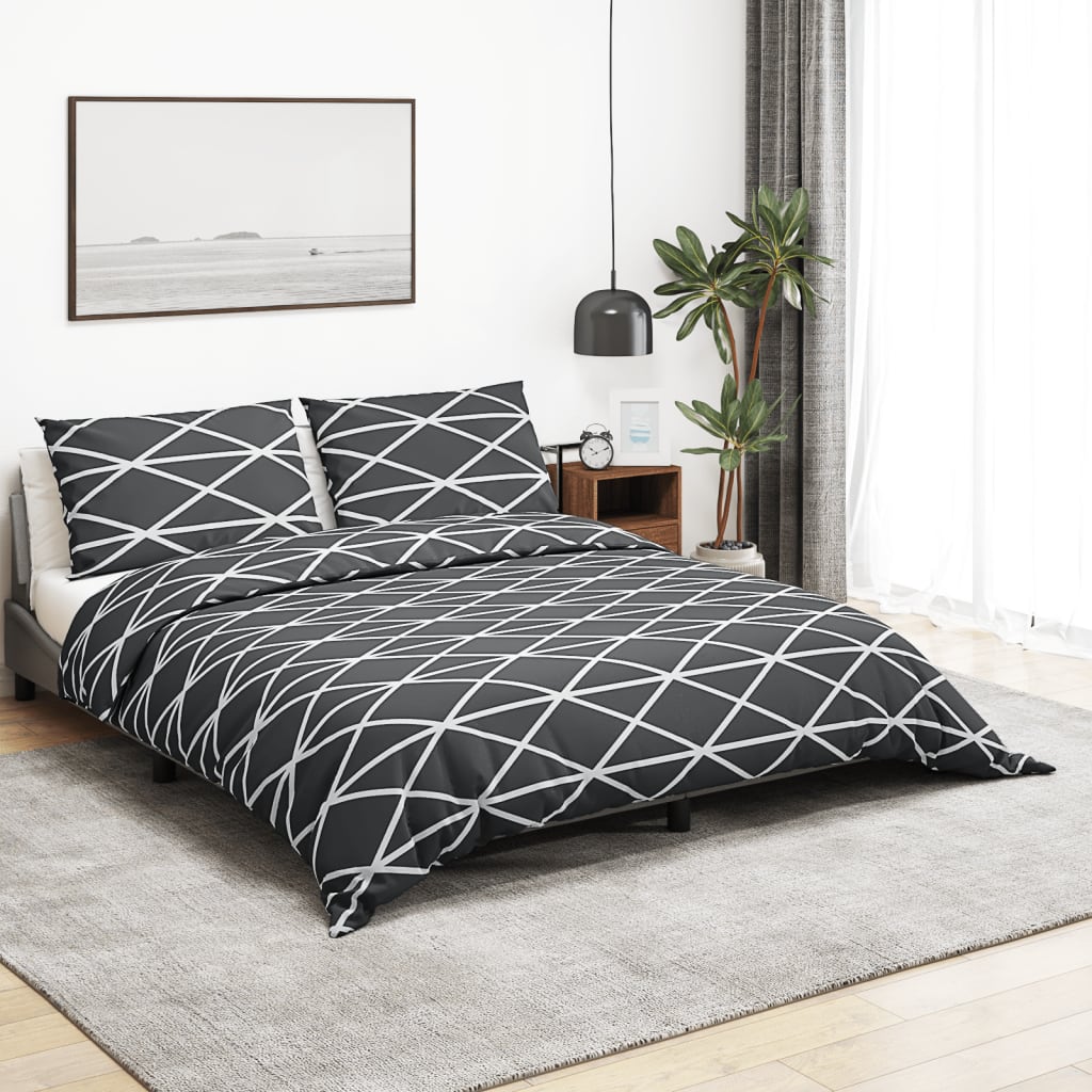 sengetøj 260x240 cm bomuld grå