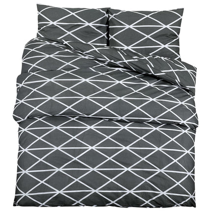 sengetøj 200x220 cm bomuld grå