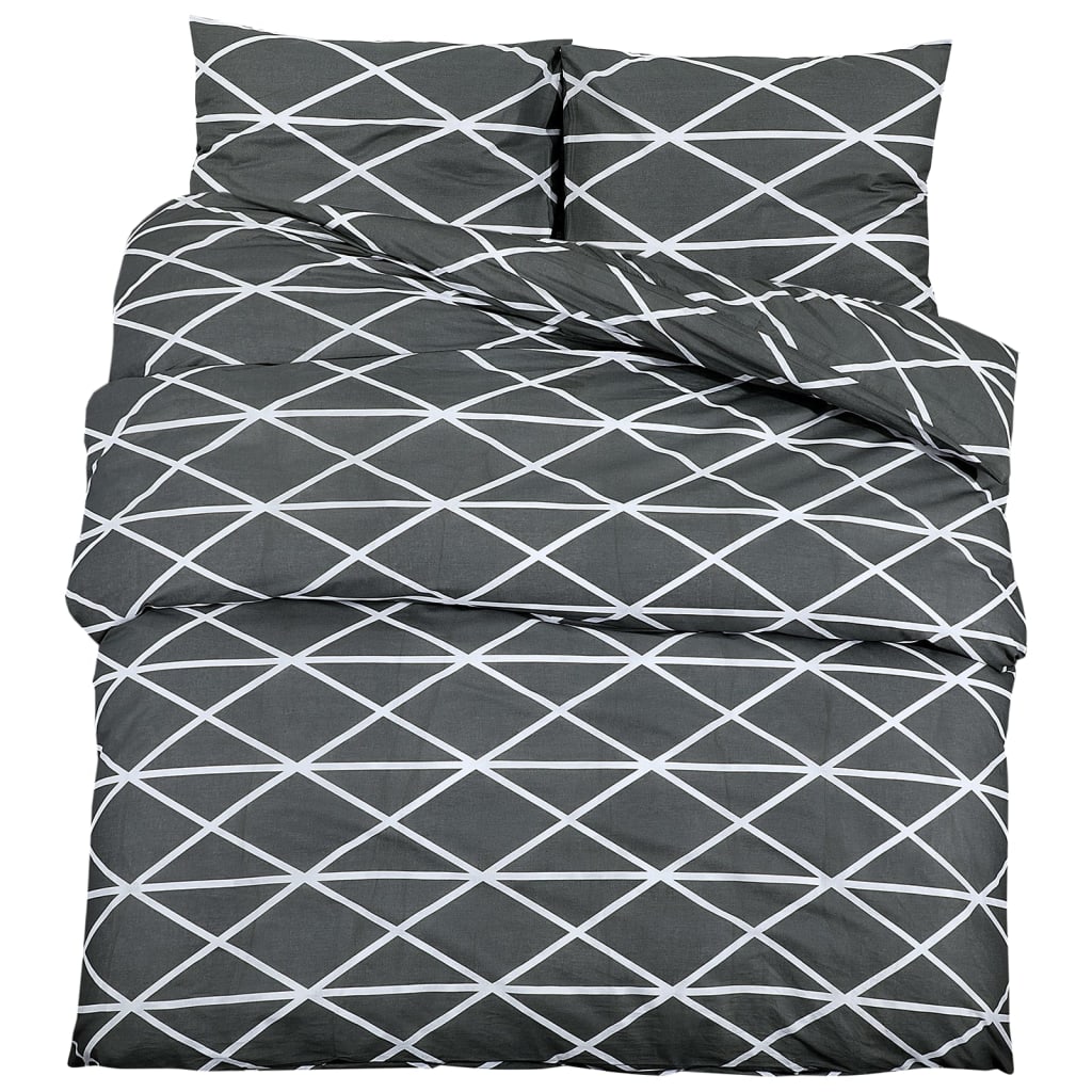 sengetøj 200x220 cm bomuld grå