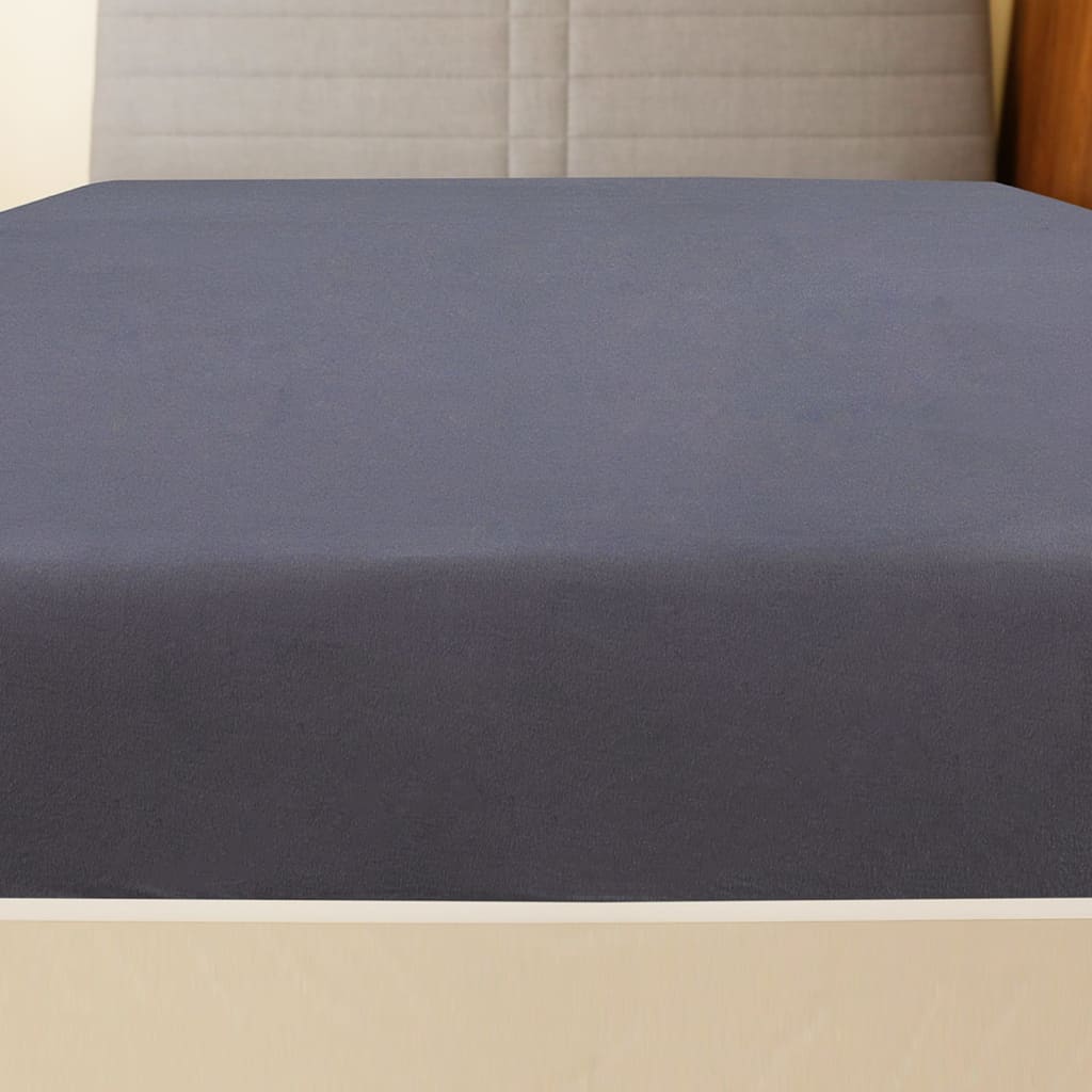 stræklagen 90x200 cm jerseybomuld antracitgrå