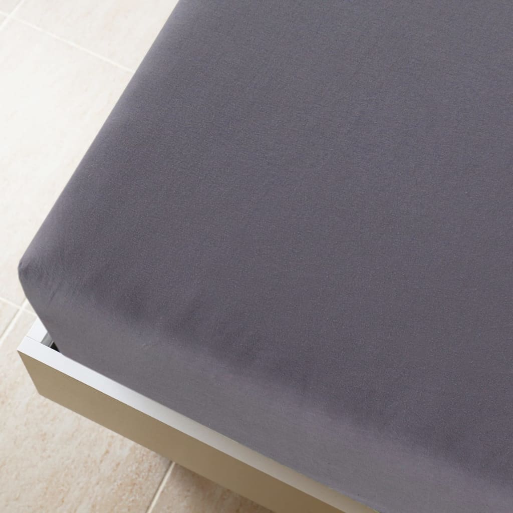 stræklagen 90x200 cm jerseybomuld antracitgrå