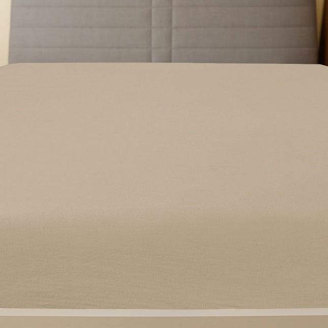 stræklagen 90x200 cm jerseybomuld gråbrun