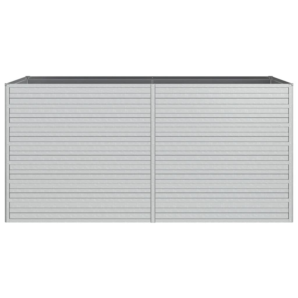 højbed 160x80x77 cm galvaniseret stål sølvfarvet