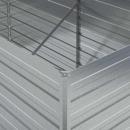 højbed 160x80x77 cm galvaniseret stål sølvfarvet