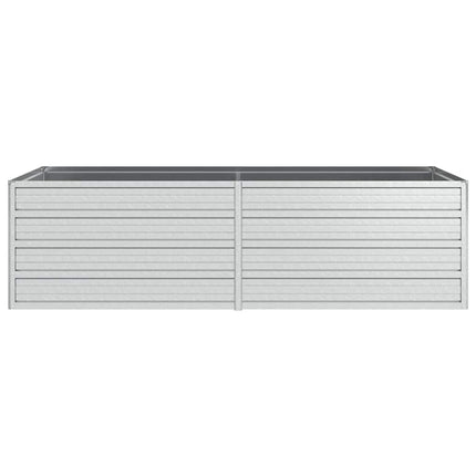 højbed 160x80x45 cm galvaniseret stål sølvfarvet