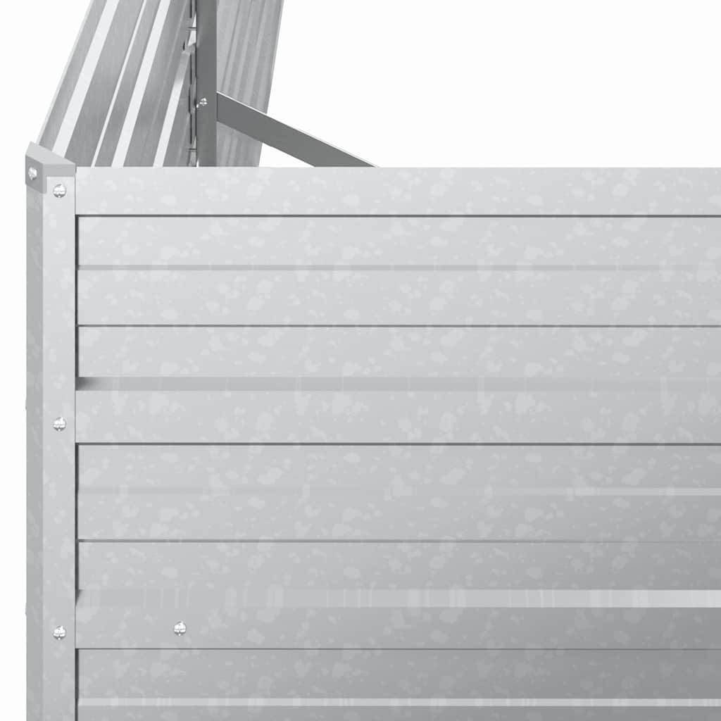 højbed 160x80x45 cm galvaniseret stål sølvfarvet