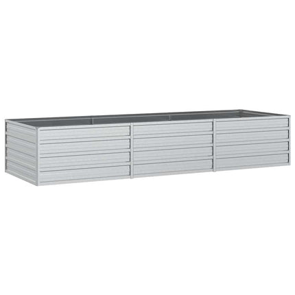 højbed 240x80x45 cm galvaniseret stål sølvfarvet