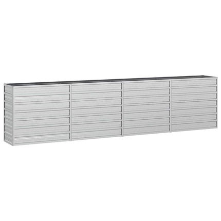 højbed 320x40x77 cm galvaniseret stål sølvfarvet