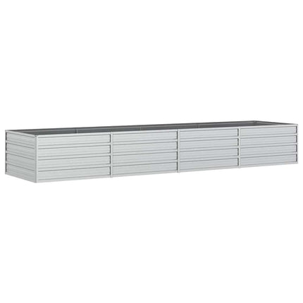 højbed 320x80x45 cm galvaniseret stål sølvfarvet