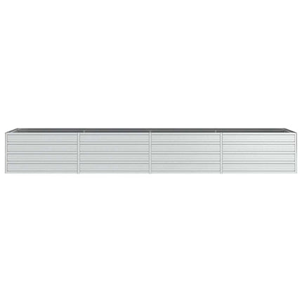 højbed 320x80x45 cm galvaniseret stål sølvfarvet