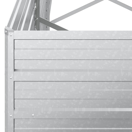 højbed 320x80x45 cm galvaniseret stål sølvfarvet