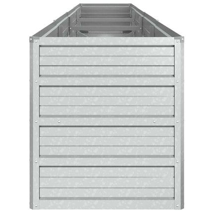 højbed 320x40x45 cm galvaniseret stål sølvfarvet