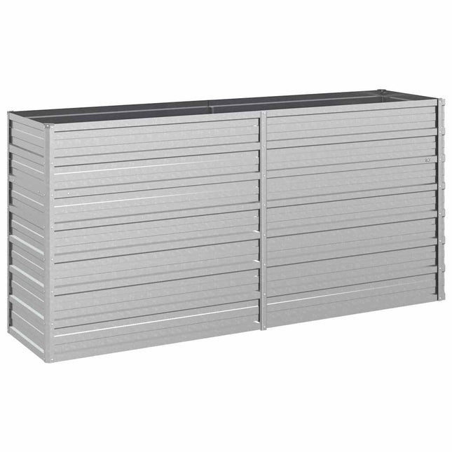 højbed 160x40x77 cm galvaniseret stål sølvfarvet