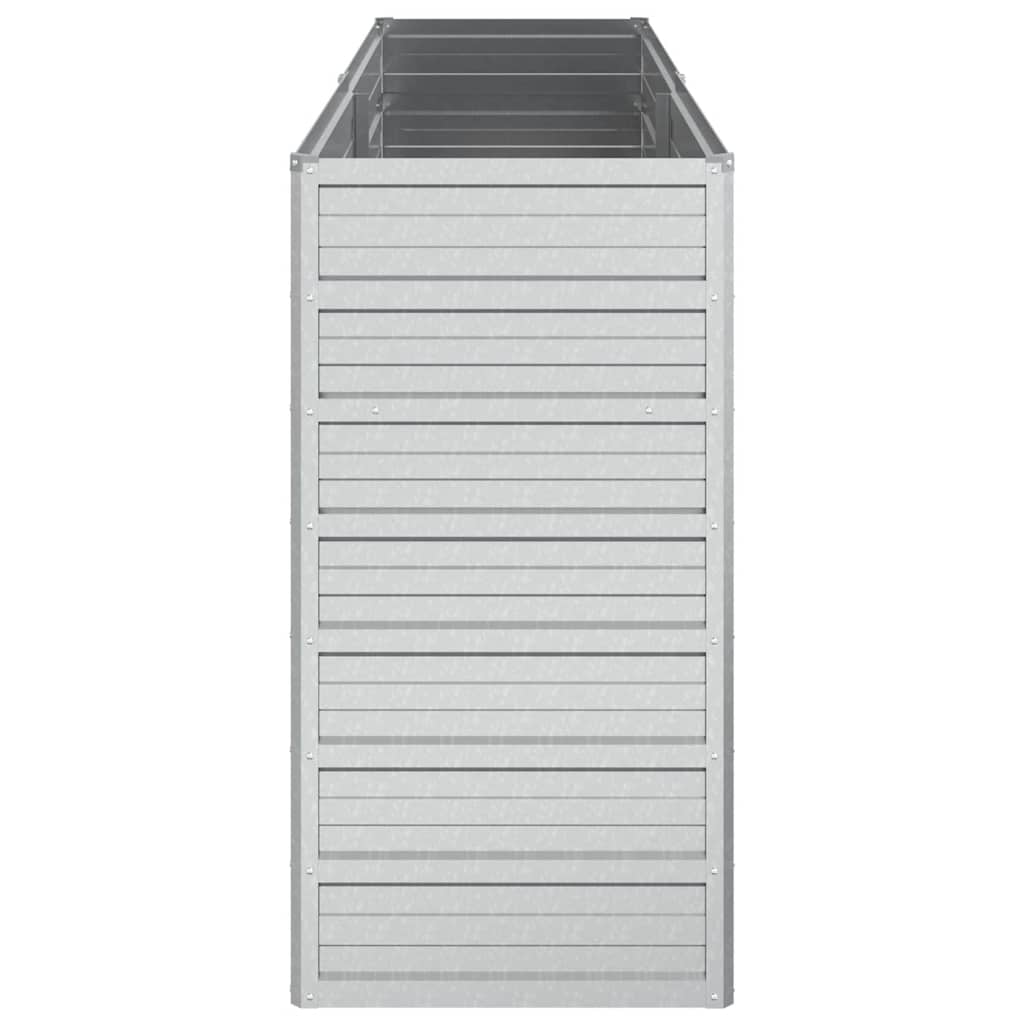 højbed 160x40x77 cm galvaniseret stål sølvfarvet