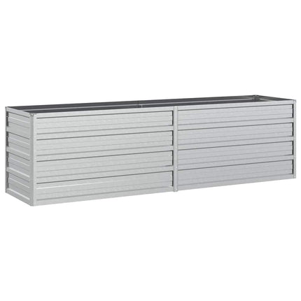 højbed 160x40x45 cm galvaniseret stål sølvfarvet