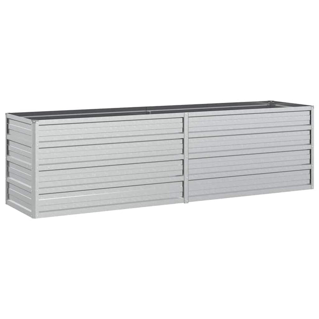 højbed 160x40x45 cm galvaniseret stål sølvfarvet