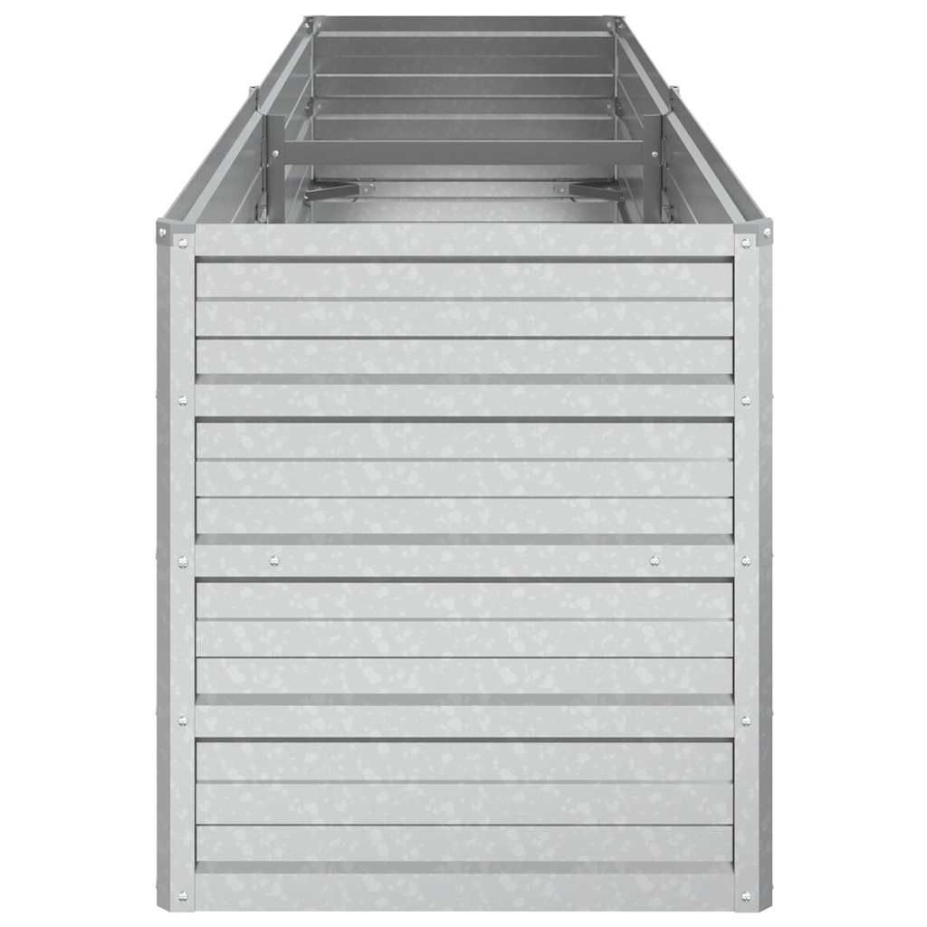 højbed 160x40x45 cm galvaniseret stål sølvfarvet