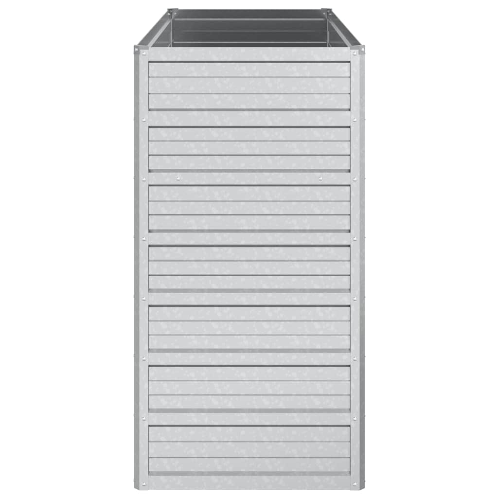 højbed 100x40x77 cm galvaniseret stål sølvfarvet