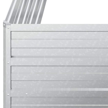 højbed 100x40x77 cm galvaniseret stål sølvfarvet